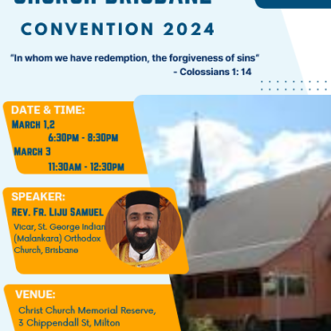 Church Convention – 1,2 & 3 March, 2024